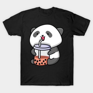 Kawaii Cute Anime Panda Otaku Japanese Bubble Boba Tea Gifts T-Shirt